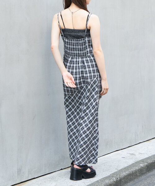 RAY CASSIN(レイカズン)の「チェックシャーリングワンピース(ワンピース・レディース・アイボリー/グリーン/ブラック・FREE)」の17枚目の写真