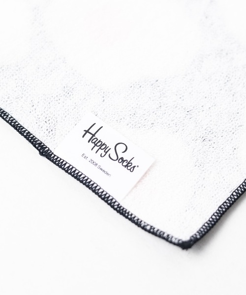 Happy Socks(ハッピーソックス)の「【66】【Happy Socks】 Design Hand Towel(ハンカチ/ハンドタオル・レディース・ネイビー/グレー/ブラック系その他/ブラック・FREE)」の5枚目の写真