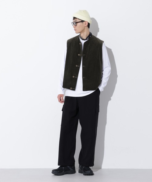 Apo(s)ture（アポスチャー）の「LUCAS-002/杢調ツイルピーチカーゴパンツ（カーゴパンツ・メンズ・ブラック/グレー/モカ/ネイビー・XS/S/M/L/XL）」の14枚目の写真