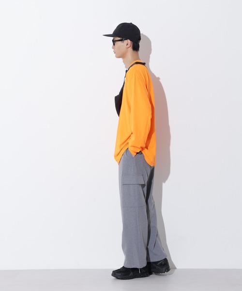 Apo(s)ture（アポスチャー）の「LUCAS-002/杢調ツイルピーチカーゴパンツ（カーゴパンツ・メンズ・ブラック/グレー/モカ/ネイビー・XS/S/M/L/XL）」の9枚目の写真