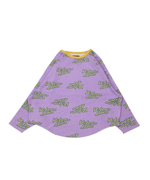 BIG FIELD(ビッグフィールド)の「総柄ラグランロンティー(Tシャツ/カットソー・キッズ・オフホワイト/チャコール/ラベンダー・80/90/95/100/110/120/130/140/150)」の3枚目の写真