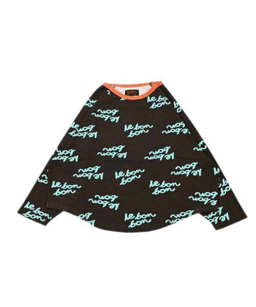 BIG FIELD(ビッグフィールド)の「総柄ラグランロンティー(Tシャツ/カットソー・キッズ・オフホワイト/チャコール/ラベンダー・80/90/95/100/110/120/130/140/150)」の2枚目の写真