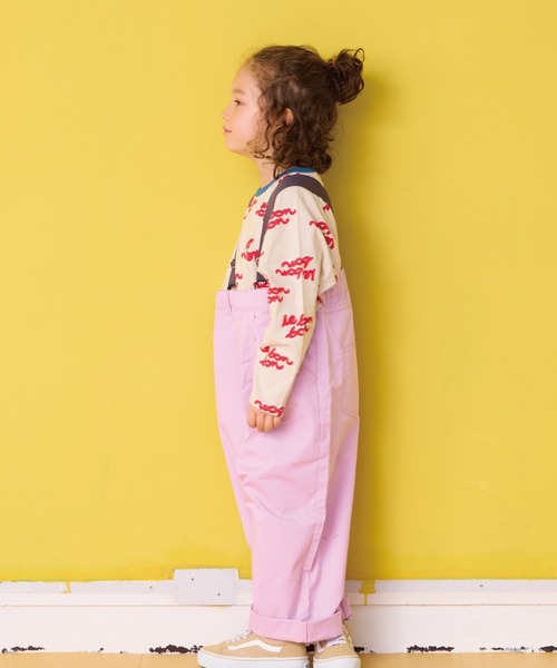 BIG FIELD(ビッグフィールド)の「総柄ラグランロンティー(Tシャツ/カットソー・キッズ・オフホワイト/チャコール/ラベンダー・80/90/95/100/110/120/130/140/150)」の5枚目の写真