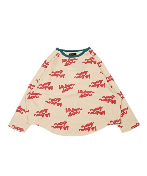 BIG FIELD(ビッグフィールド)の「総柄ラグランロンティー(Tシャツ/カットソー・キッズ・オフホワイト/チャコール/ラベンダー・80/90/95/100/110/120/130/140/150)」の8枚目の写真