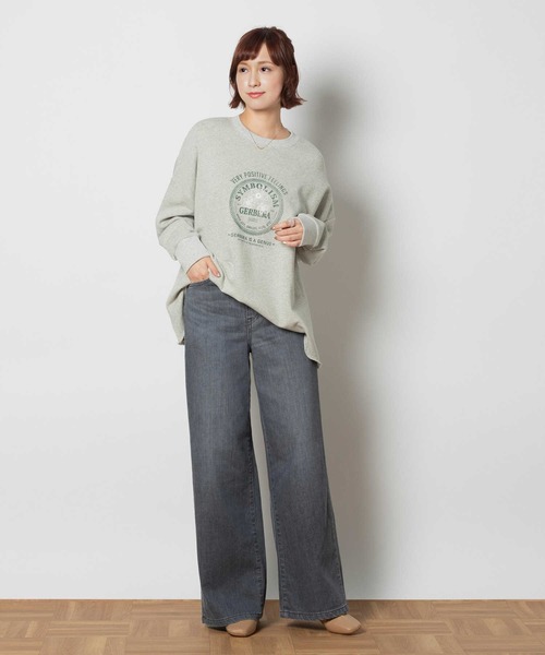 SOMETHING（サムシング）の「SOMETHING(サムシング)【レディース】「LISA」ワイドパンツ（デニムパンツ・レディース・ブラック・L/M/S/XS）」の8枚目の写真