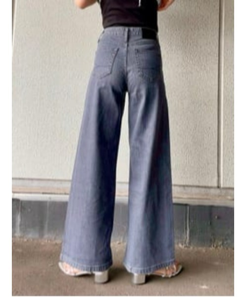 SOMETHING（サムシング）の「SOMETHING(サムシング)【レディース】「LISA」ワイドパンツ（デニムパンツ・レディース・ブラック・L/M/S/XS）」の6枚目の写真
