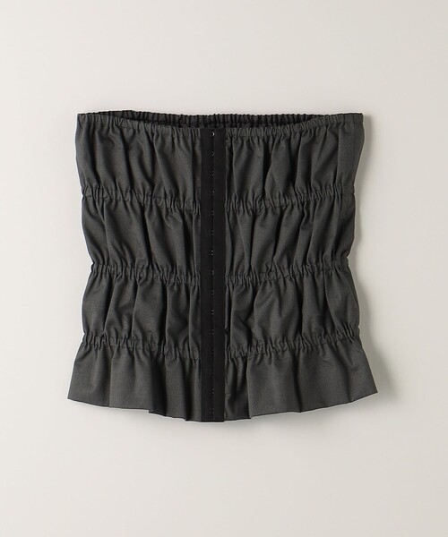 ATTISESSION（アティセッション）の「＜ATTISESSION＞シャーリング チューブトップ（ベスト・レディース・ブラック/ダークグレー・FREE）」の8枚目の写真