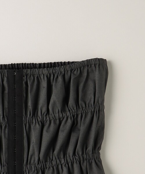 ATTISESSION（アティセッション）の「＜ATTISESSION＞シャーリング チューブトップ（ベスト・レディース・ブラック/ダークグレー・FREE）」の11枚目の写真