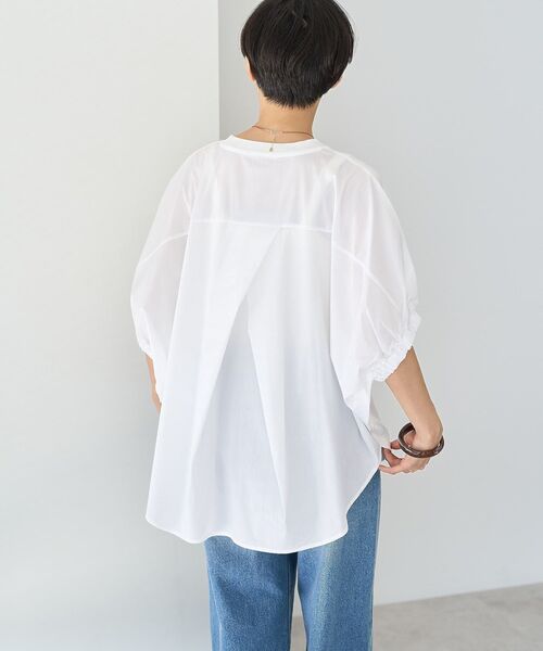 セール】異素材ドッキングドルマンプルオーバー（Tシャツ