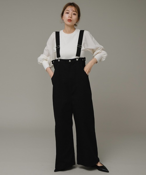 URBAN RESEARCH Sonny Label（アーバンリサーチサニーレーベル）の「ハイウエストルーズサロペット（サロペット/オーバーオール・レディース・ブラック/ブルー・36/38）」の22枚目の写真