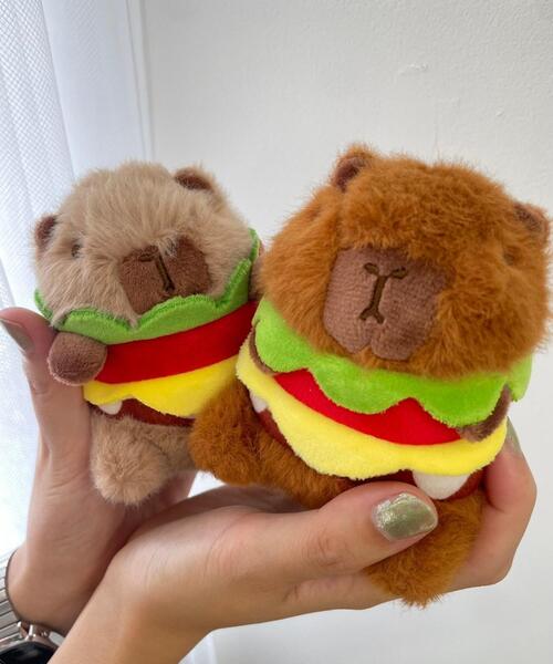 WEGO/バーガーカピバラぬいぐるみキーホルダー（キーホルダー）｜WEGO