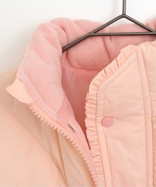 p.premier(ピードットプルミエ)の「マフラーいらずのフリル中綿ジャケット(ダウンジャケット/コート・キッズ・ベビーピンク/アイボリー/サックスブルー・80/90/100/110/120/130/140)」の11枚目の写真