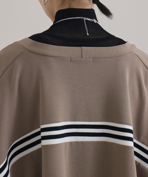 Paradise Picnic（パラダイスピクニック）の「配色ラインカーディガン（カーディガン/ボレロ・レディース・グレイッシュベージュ/ブラック・FREE）」の13枚目の写真
