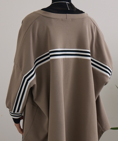 Paradise Picnic（パラダイスピクニック）の「配色ラインカーディガン（カーディガン/ボレロ・レディース・グレイッシュベージュ/ブラック・FREE）」の14枚目の写真