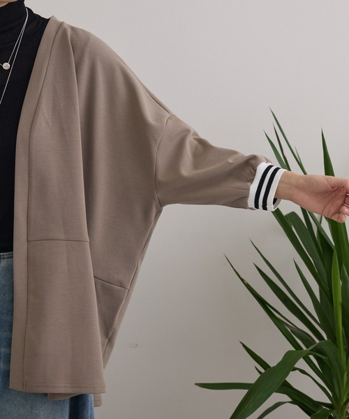 Paradise Picnic（パラダイスピクニック）の「配色ラインカーディガン（カーディガン/ボレロ・レディース・グレイッシュベージュ/ブラック・FREE）」の17枚目の写真