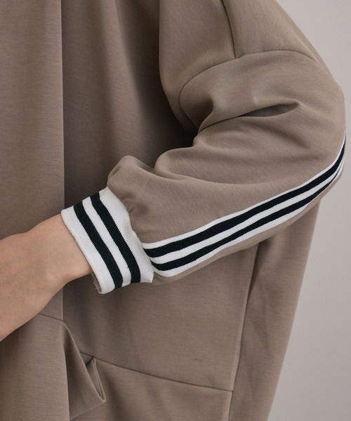 Paradise Picnic（パラダイスピクニック）の「配色ラインカーディガン（カーディガン/ボレロ・レディース・グレイッシュベージュ/ブラック・FREE）」の18枚目の写真