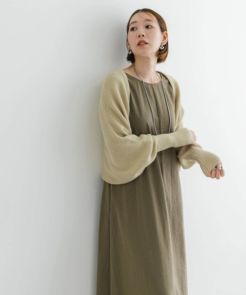 【新品未使用】 &g’aime フロッキープリント総柄 カーディガン ボレロ &g'aime（アンジェム）の「【&g'aime】フロッキープリント総柄