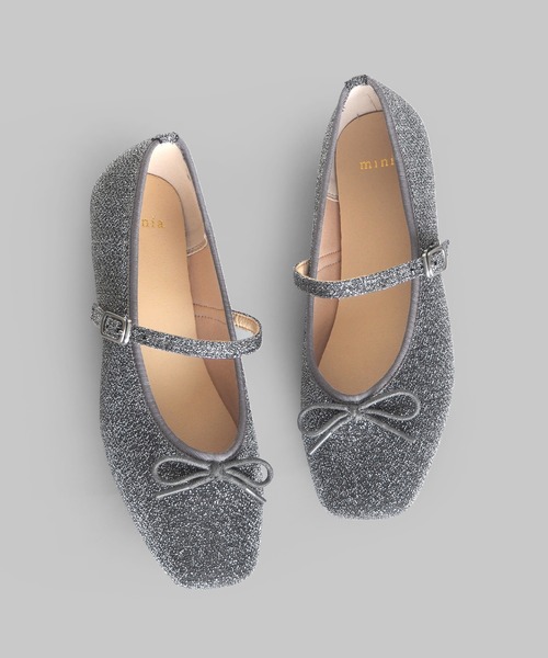 minia（ミニア）の「ストラップバレエシューズ（バレエシューズ・レディース・ブラック/シルバー/ベージュ系/シルバー系・S/M/L）」の13枚目の写真