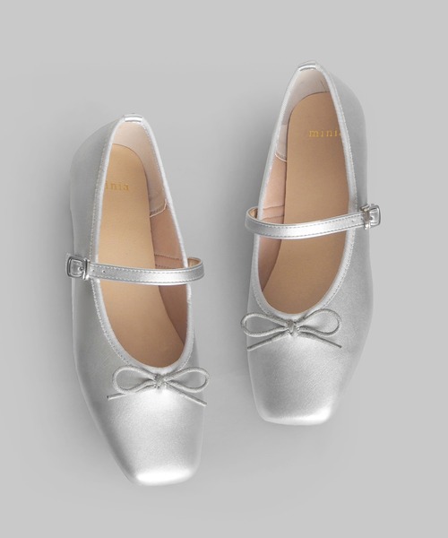 minia（ミニア）の「ストラップバレエシューズ（バレエシューズ・レディース・ブラック/シルバー/ベージュ系/シルバー系・S/M/L）」の11枚目の写真