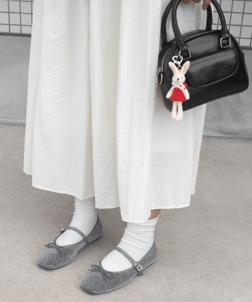 minia（ミニア）の「ストラップバレエシューズ（バレエシューズ・レディース・ブラック/シルバー/ベージュ系/シルバー系・S/M/L）」の17枚目の写真