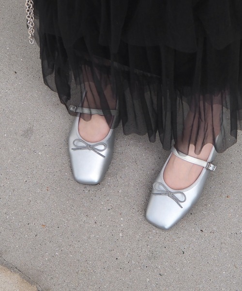 minia（ミニア）の「ストラップバレエシューズ（バレエシューズ・レディース・ブラック/シルバー/ベージュ系/シルバー系・S/M/L）」の20枚目の写真