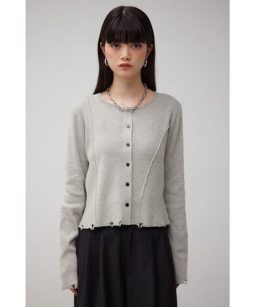 AZUL by moussy(アズールバイマウジー)の「ダメージスイッチングカーディガン(カーディガン/ボレロ・レディース・ブラック/イエロー系その他/杢グレー・FREE)」の18枚目の写真