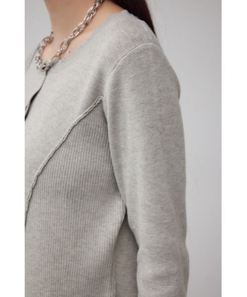 AZUL by moussy(アズールバイマウジー)の「ダメージスイッチングカーディガン(カーディガン/ボレロ・レディース・ブラック/イエロー系その他/杢グレー・FREE)」の22枚目の写真