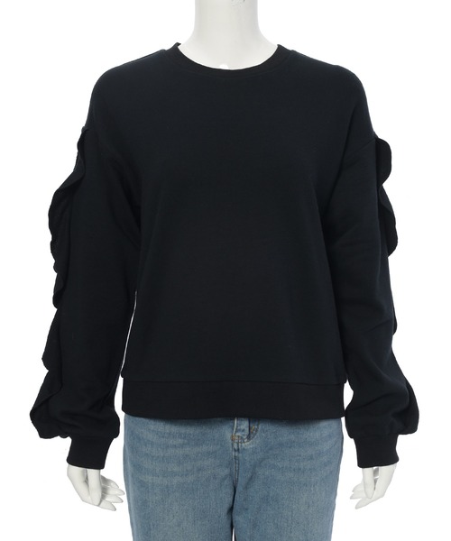 Edit Sheen(エディットシーン)の「袖フリルプルオーバー(Tシャツ/カットソー・レディース・グレー/グレイッシュベージュ/ブラック・M)」の20枚目の写真