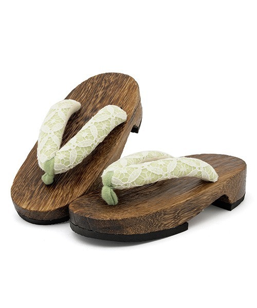 下駄 キッズ レース 浴衣向け 夏 桐下駄 右近型 和装小物 19～23cm