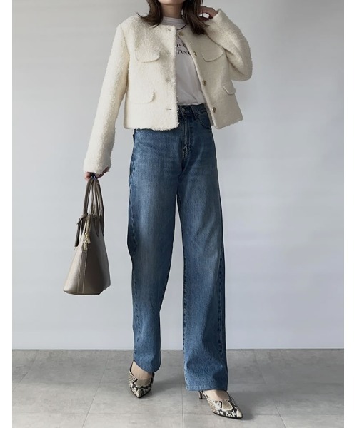 Re:EDIT（リエディ）の「[入卒式 セレモニー]ボアリボン金釦ノーカラー