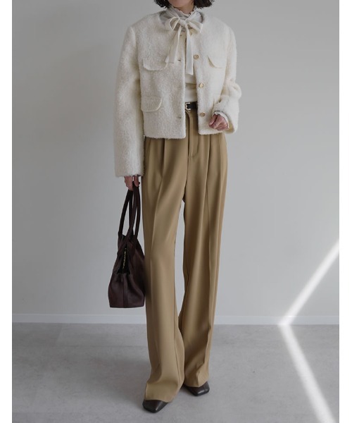 Re:EDIT（リエディ）の「[入卒式 セレモニー]ボアリボン金釦ノーカラー