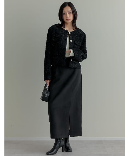 Re:EDIT（リエディ）の「[入卒式 セレモニー]ボアリボン金釦ノーカラー