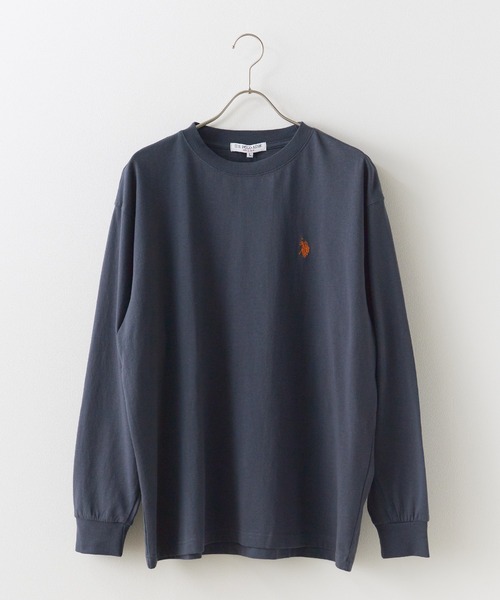 U.S. POLO ASSN.(ユーエスポロアッスン)の「U.S. POLO ASSN./ユーエスポロアッスン クルーネックロンT(Tシャツ/カットソー・メンズ・オートミール/ネイビー/ダークグリーン/アイボリー/ブラック・M/L/LL)」の5枚目の写真