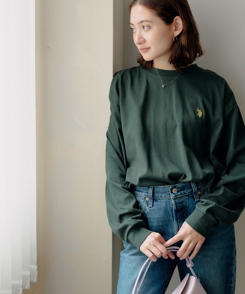 U.S. POLO ASSN.(ユーエスポロアッスン)の「U.S. POLO ASSN./ユーエスポロアッスン クルーネックロンT(Tシャツ/カットソー・メンズ・オートミール/ネイビー/ダークグリーン/アイボリー/ブラック・M/L/LL)」の22枚目の写真