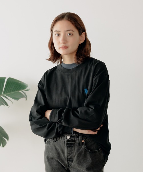 U.S. POLO ASSN.(ユーエスポロアッスン)の「U.S. POLO ASSN./ユーエスポロアッスン クルーネックロンT(Tシャツ/カットソー・メンズ・オートミール/ネイビー/ダークグリーン/アイボリー/ブラック・M/L/LL)」の19枚目の写真