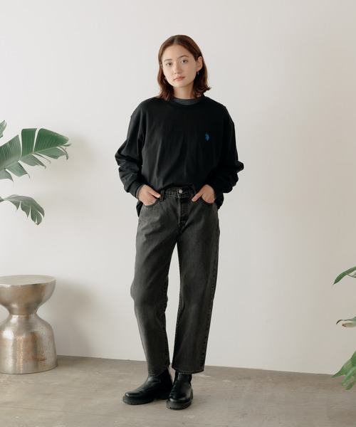U.S. POLO ASSN.(ユーエスポロアッスン)の「U.S. POLO ASSN./ユーエスポロアッスン クルーネックロンT(Tシャツ/カットソー・メンズ・オートミール/ネイビー/ダークグリーン/アイボリー/ブラック・M/L/LL)」の20枚目の写真