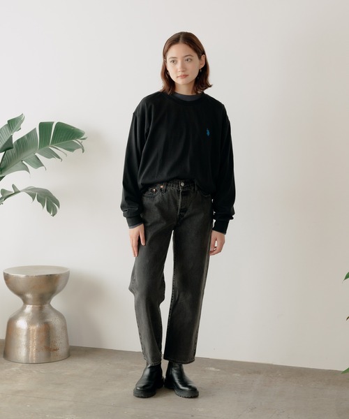 U.S. POLO ASSN.(ユーエスポロアッスン)の「U.S. POLO ASSN./ユーエスポロアッスン クルーネックロンT(Tシャツ/カットソー・メンズ・オートミール/ネイビー/ダークグリーン/アイボリー/ブラック・M/L/LL)」の21枚目の写真