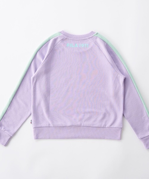 FILA（フィラ）の「【FILA/フィラ】キッズロゴ裏毛スウェット　トレーナー　ダンス　通学（スウェット・キッズ・ミント/ラベンダー・130/140/150/160）」の8枚目の写真