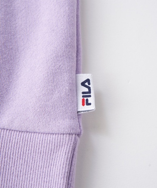 FILA（フィラ）の「【FILA/フィラ】キッズロゴ裏毛スウェット　トレーナー　ダンス　通学（スウェット・キッズ・ミント/ラベンダー・130/140/150/160）」の9枚目の写真