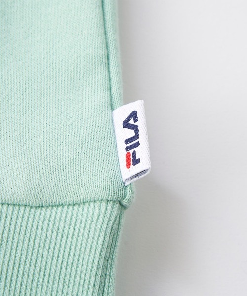 FILA（フィラ）の「【FILA/フィラ】キッズロゴ裏毛スウェット　トレーナー　ダンス　通学（スウェット・キッズ・ミント/ラベンダー・130/140/150/160）」の5枚目の写真