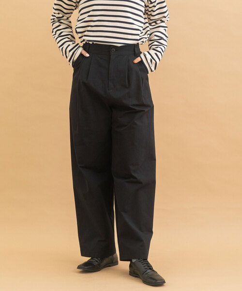 POU DOU DOU(プードゥドゥ)の「2タックフルレングスパンツ(その他パンツ・レディース・ブラック/モカ/グレー・M)」の1枚目の写真