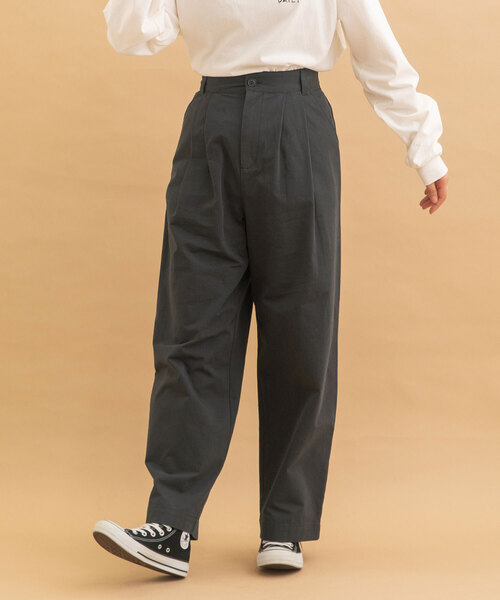 POU DOU DOU(プードゥドゥ)の「2タックフルレングスパンツ(その他パンツ・レディース・ブラック/モカ/グレー・M)」の4枚目の写真