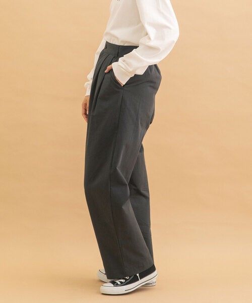 POU DOU DOU(プードゥドゥ)の「2タックフルレングスパンツ(その他パンツ・レディース・ブラック/モカ/グレー・M)」の6枚目の写真