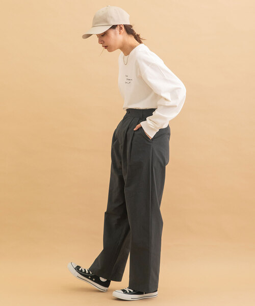 POU DOU DOU(プードゥドゥ)の「2タックフルレングスパンツ(その他パンツ・レディース・ブラック/モカ/グレー・M)」の9枚目の写真