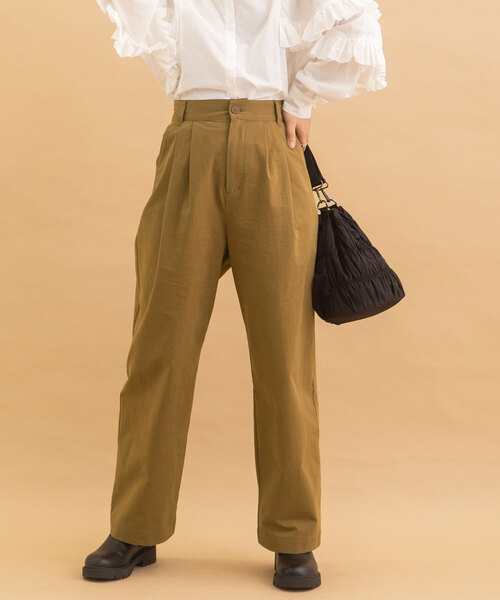 POU DOU DOU(プードゥドゥ)の「2タックフルレングスパンツ(その他パンツ・レディース・ブラック/モカ/グレー・M)」の11枚目の写真