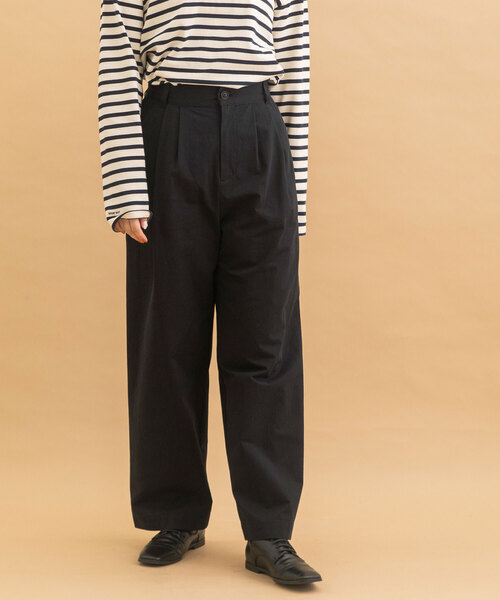 POU DOU DOU(プードゥドゥ)の「2タックフルレングスパンツ(その他パンツ・レディース・ブラック/モカ/グレー・M)」の19枚目の写真