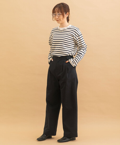 POU DOU DOU(プードゥドゥ)の「2タックフルレングスパンツ(その他パンツ・レディース・ブラック/モカ/グレー・M)」の22枚目の写真