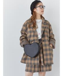 ehka sopo | オーバーシルエットテーラードジャケット(セットアップ可)(ノーカラージャケット)