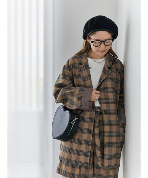 ehka sopo(エヘカソポ)の「オーバーシルエットテーラードジャケット(セットアップ可)(ノーカラージャケット・レディース・チャコールグレー/グレー/ベージュ・F)」の19枚目の写真