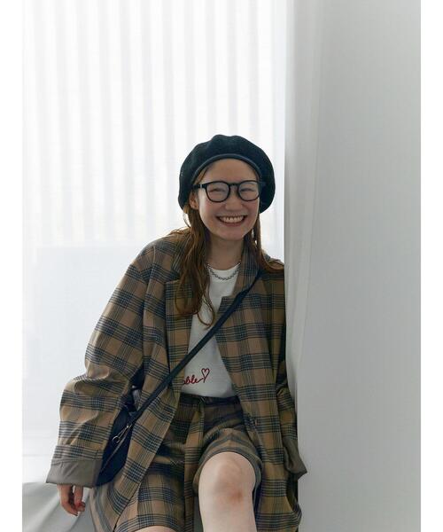 ehka sopo(エヘカソポ)の「オーバーシルエットテーラードジャケット(セットアップ可)(ノーカラージャケット・レディース・チャコールグレー/グレー/ベージュ・F)」の20枚目の写真